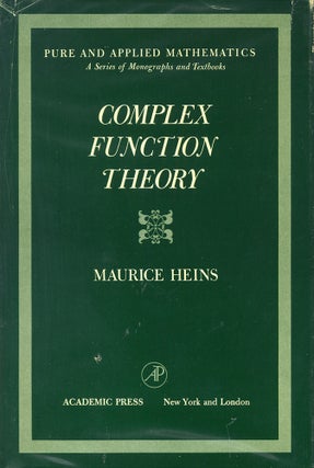 Item #51647 Complex Function Theory. Maurice Heins