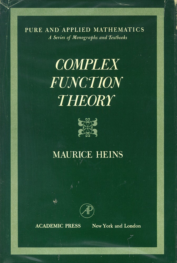 Item #51647 Complex Function Theory. Maurice Heins.